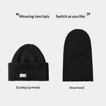 Bonnet homme en maille — noir, gris ou bleu marine