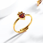 Bague ajustable en acier inoxydable — taille unique
