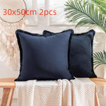 Housse de coussin à franges, coton bohème — coloris