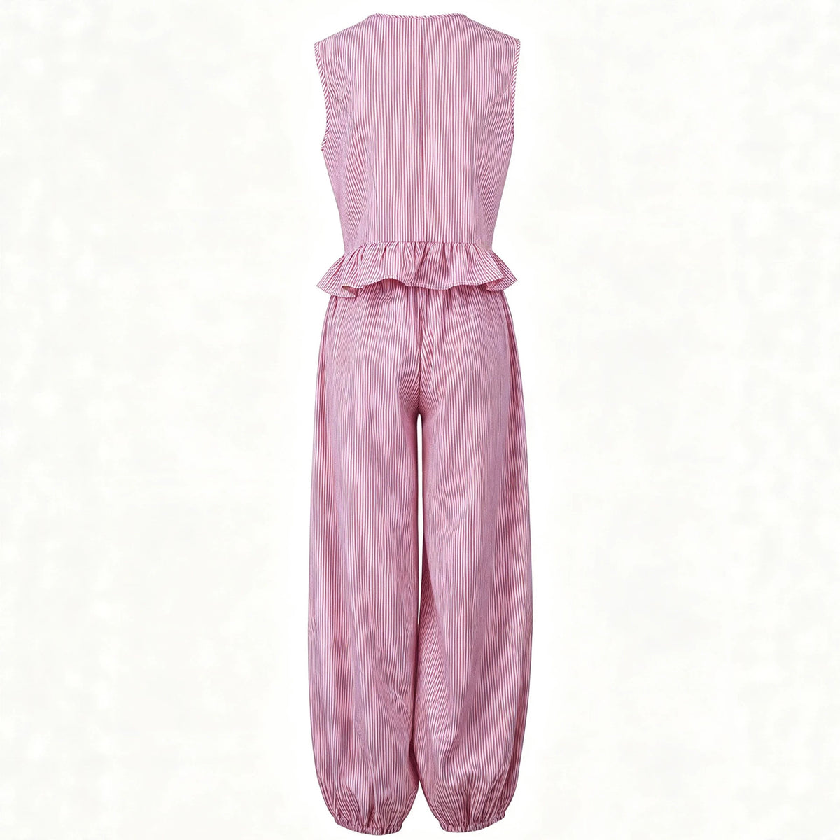 Ensemble 2 pièces — débardeur rayé et pantalon évasé