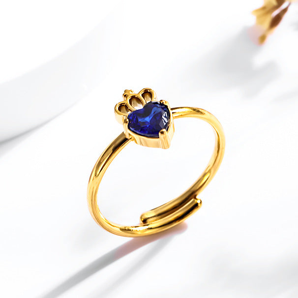 Bague ajustable en acier inoxydable — taille unique — coloris
