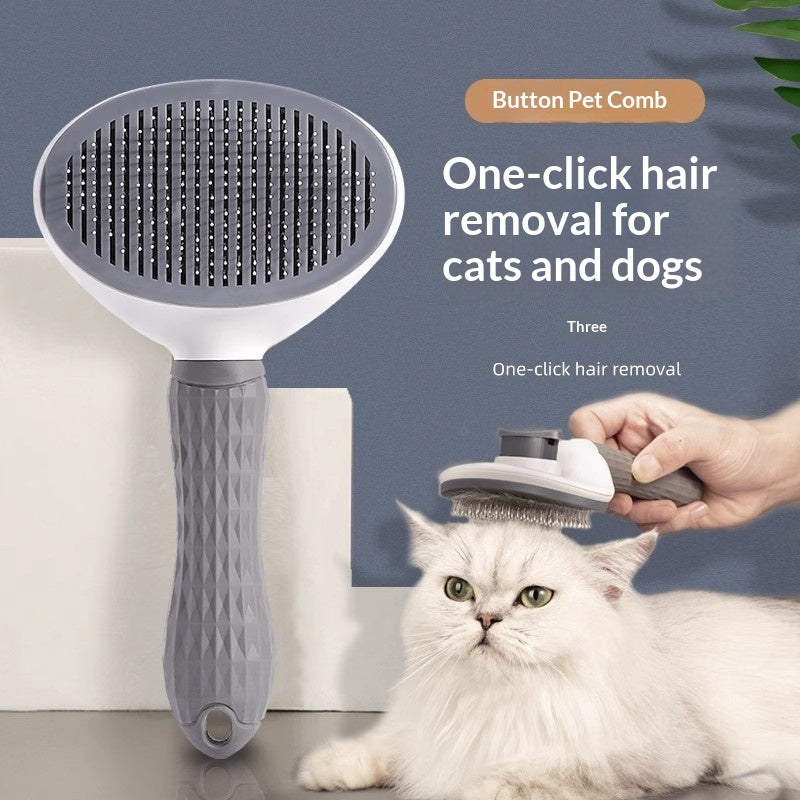 Peigne démêloir pour chat — dents inox arrondies