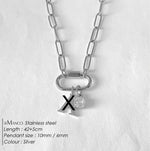 Collier lettre à personnaliser — initiale A à Z, acier inoxydable inaltérable