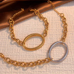 Collier chaîne forçat avec pendentif titane — acier inoxydable 304, mixte