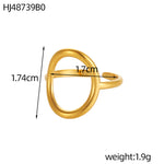 Bague dorée en acier titane — ajourée, torsadée ou sculptée — coloris