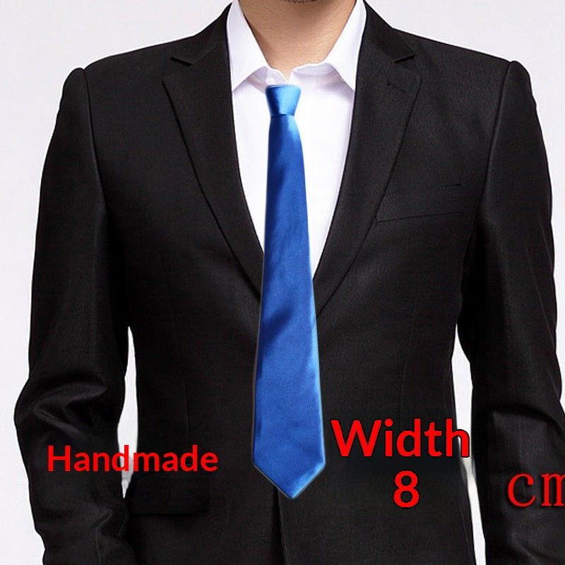 Cravate homme 8 cm — nouage main, coloris unis — coloris