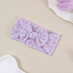 Bandeau bébé à nœud en nylon souple — 16 × 8 cm — coloris