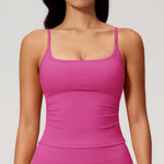 Débardeur de sport à fines bretelles — maille brossée douce