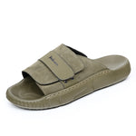 Sandales homme en cuir — semelle crantée, brides réglables
