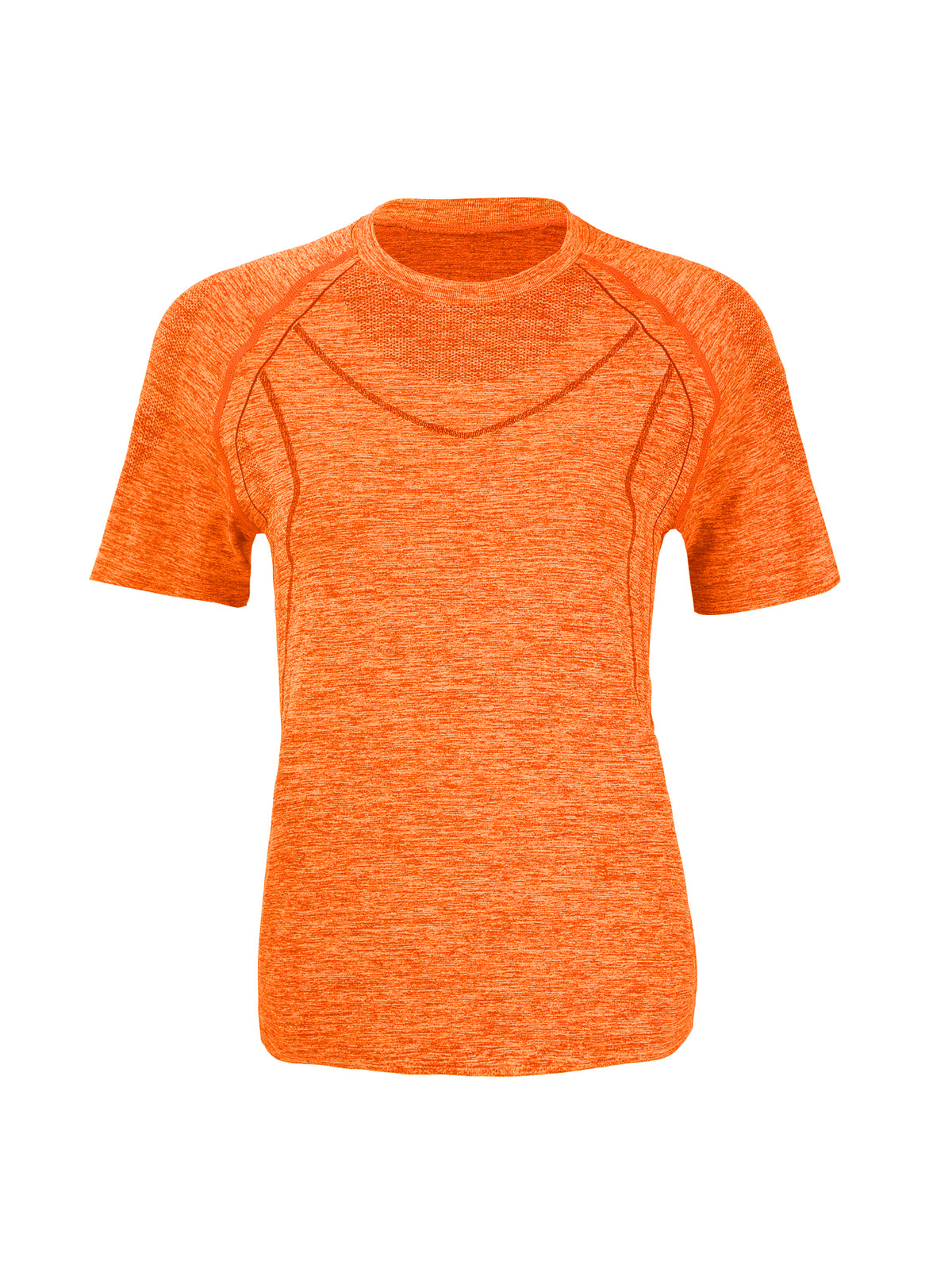 T-shirt de sport sans coutures — maille respirante chinée