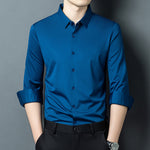 Chemise homme manches longues — fine, coupe droite