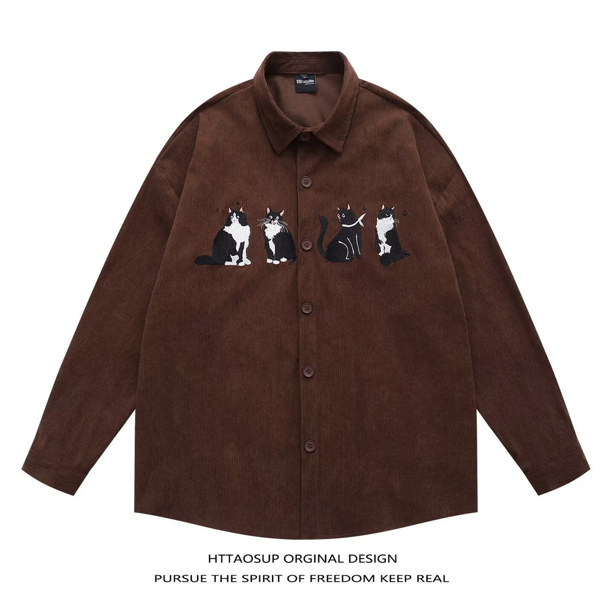Chemise homme décontractée coupe large — mi-saison