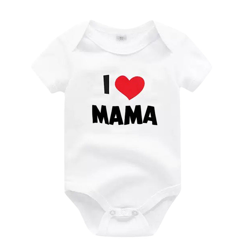 Body naissance en coton imprimé — manches courtes