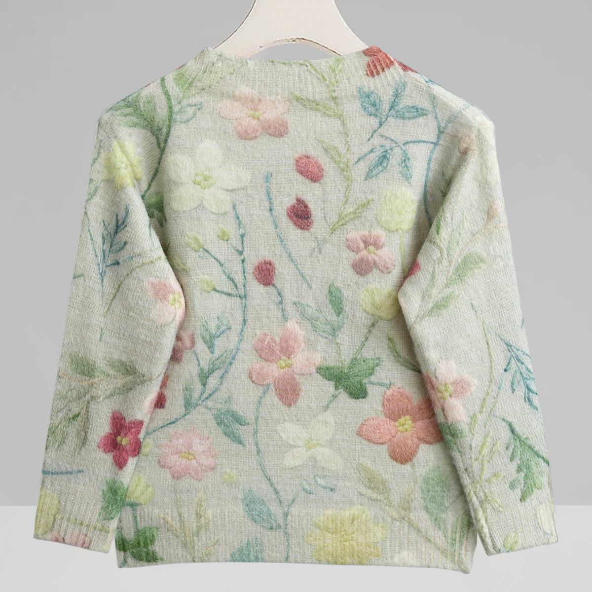 Sous-pull fille à imprimé fleuri — manches longues