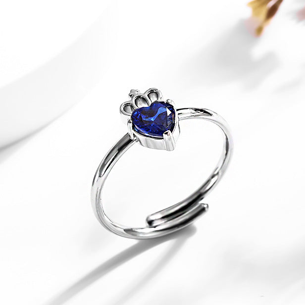 Bague ajustable en acier inoxydable — taille unique