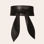 Ceinture large à nouer, longs pans en ruban — coloris