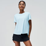 T-shirt de sport ample à séchage rapide — dos plus long