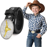 Ceinture enfant western à boucle gravée