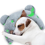 Coussin demi-lune pour chien et chat — polaire douce, étoiles phosphorescentes