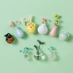 Mini vases magnétiques en céramique, lot de cinq — coloris