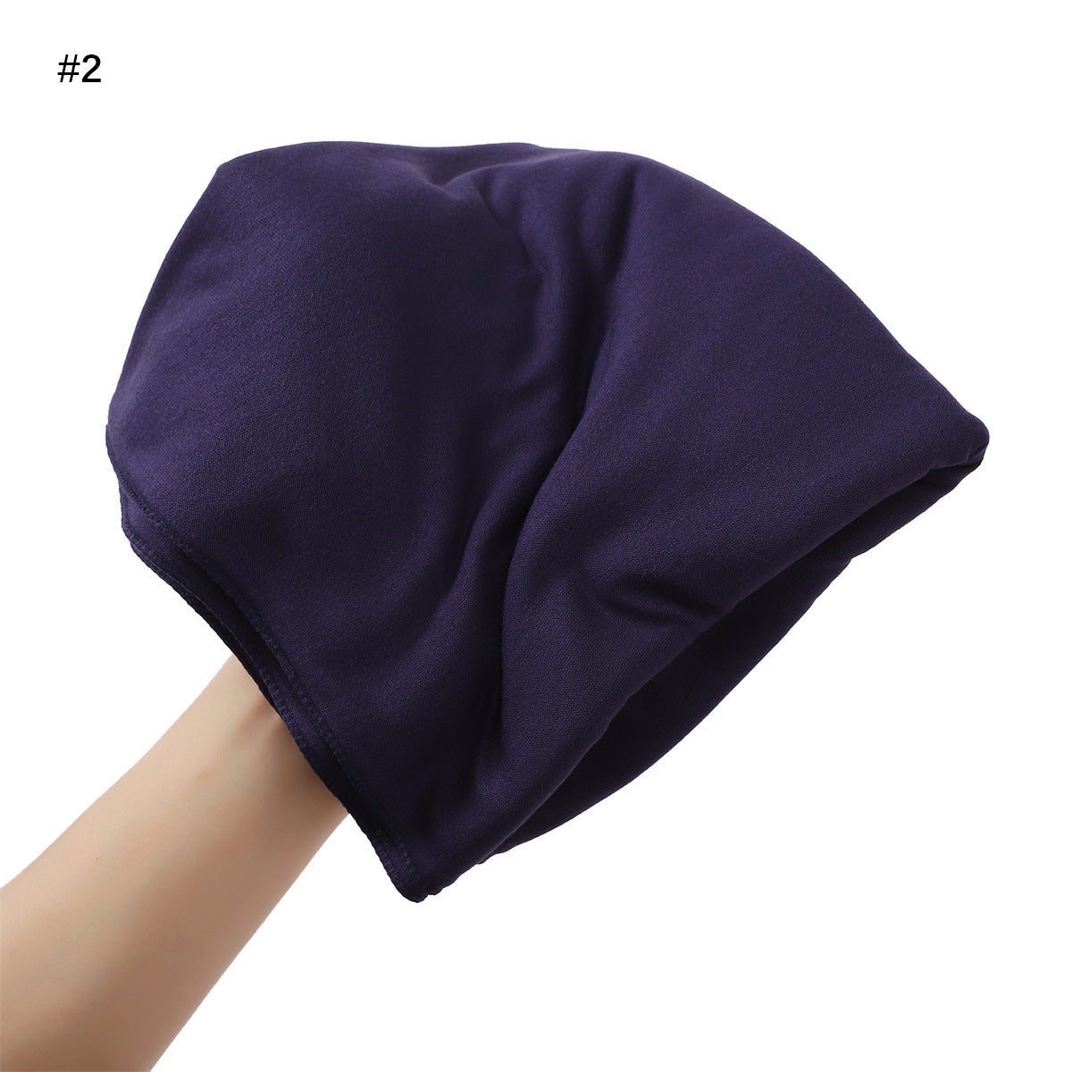 Turban en coton mercerisé grande taille — 33 coloris unis