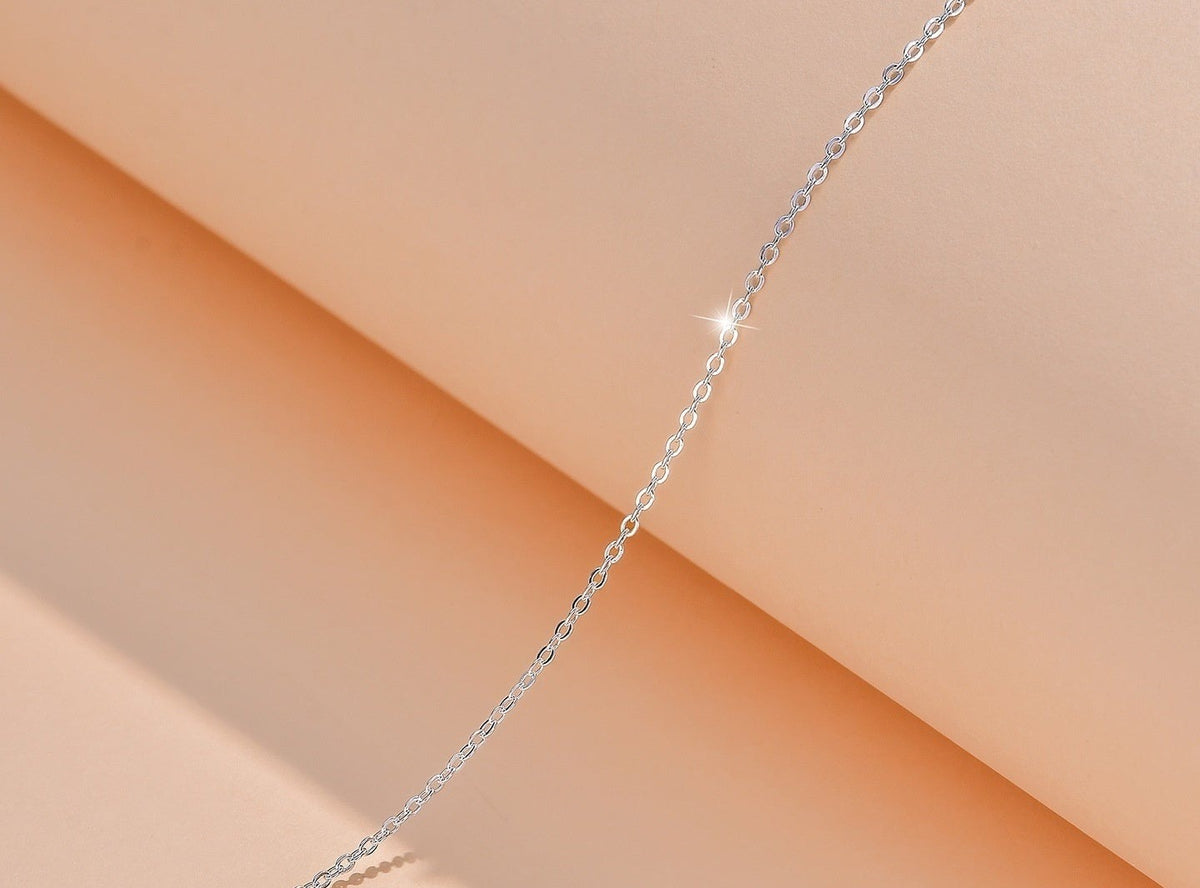 Chaîne fine en argent 925 — collier 46 cm ajustable, maille 1,5 mm
