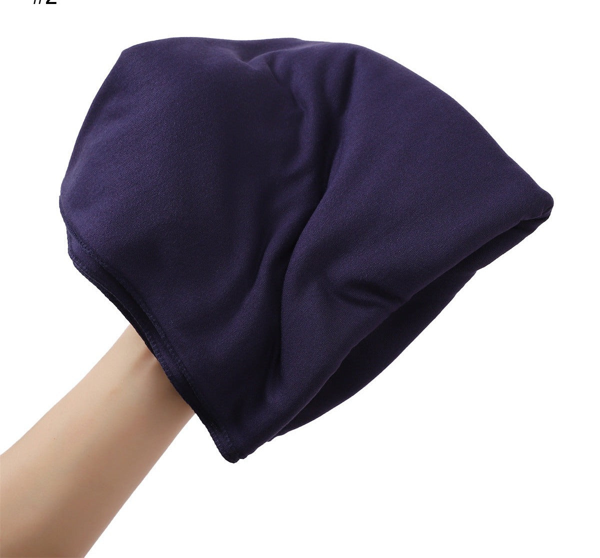 Turban en coton mercerisé grande taille — coloris unis