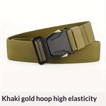 Ceinture homme en toile — boucle à cliquet, longueur ajustable