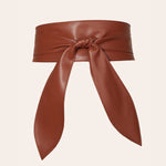 Ceinture large à nouer, longs pans en ruban — coloris