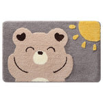 Tapis de bain floqué à motif animalier