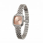 Montre femme coussin à bracelet acier fin — coloris