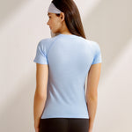 T-shirt de sport ajusté à manches raglan — maille fine