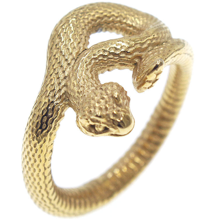 Bague homme serpent en acier inoxydable — enroulement sur le doigt