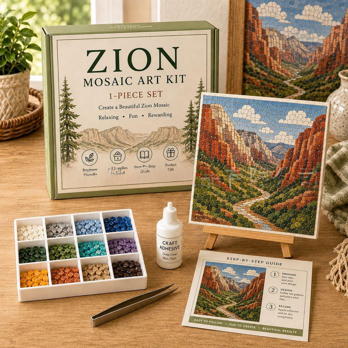 Kit de mosaïque autocollante — loisir créatif enfant et adul — coloris