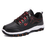 Chaussures de marche homme à lacets — semelle crantée, tige basse