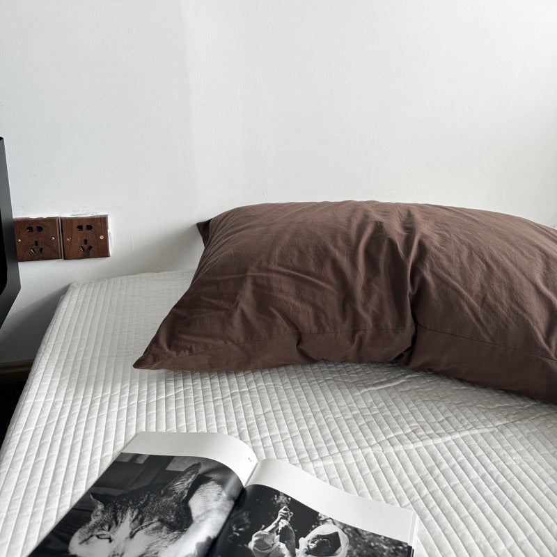 Taies d'oreiller en coton lavé — vendues par paire, 48 × 74  — coloris