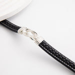 Bracelet homme en cuir tressé clouté — style rock, 17 versions