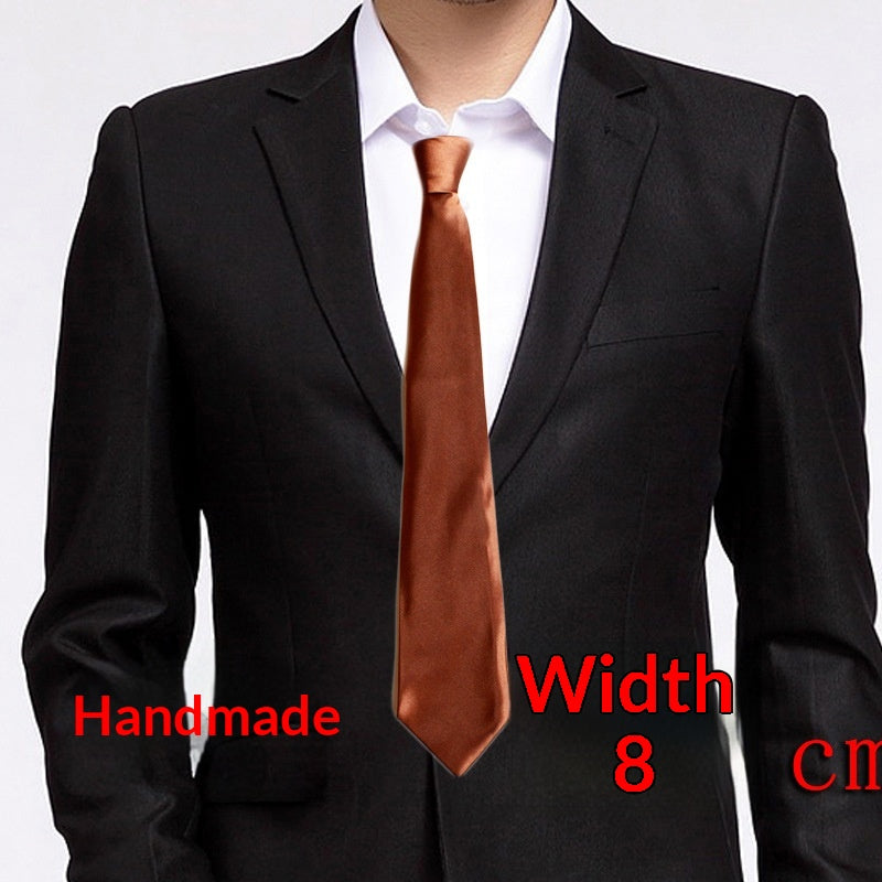 Cravate homme 8 cm — nouage main, coloris unis — coloris