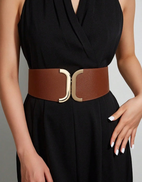 Ceinture élastique à motif dragon et fermoir à pression