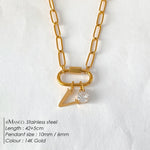 Collier lettre à personnaliser — initiale A à Z, acier inoxy — coloris