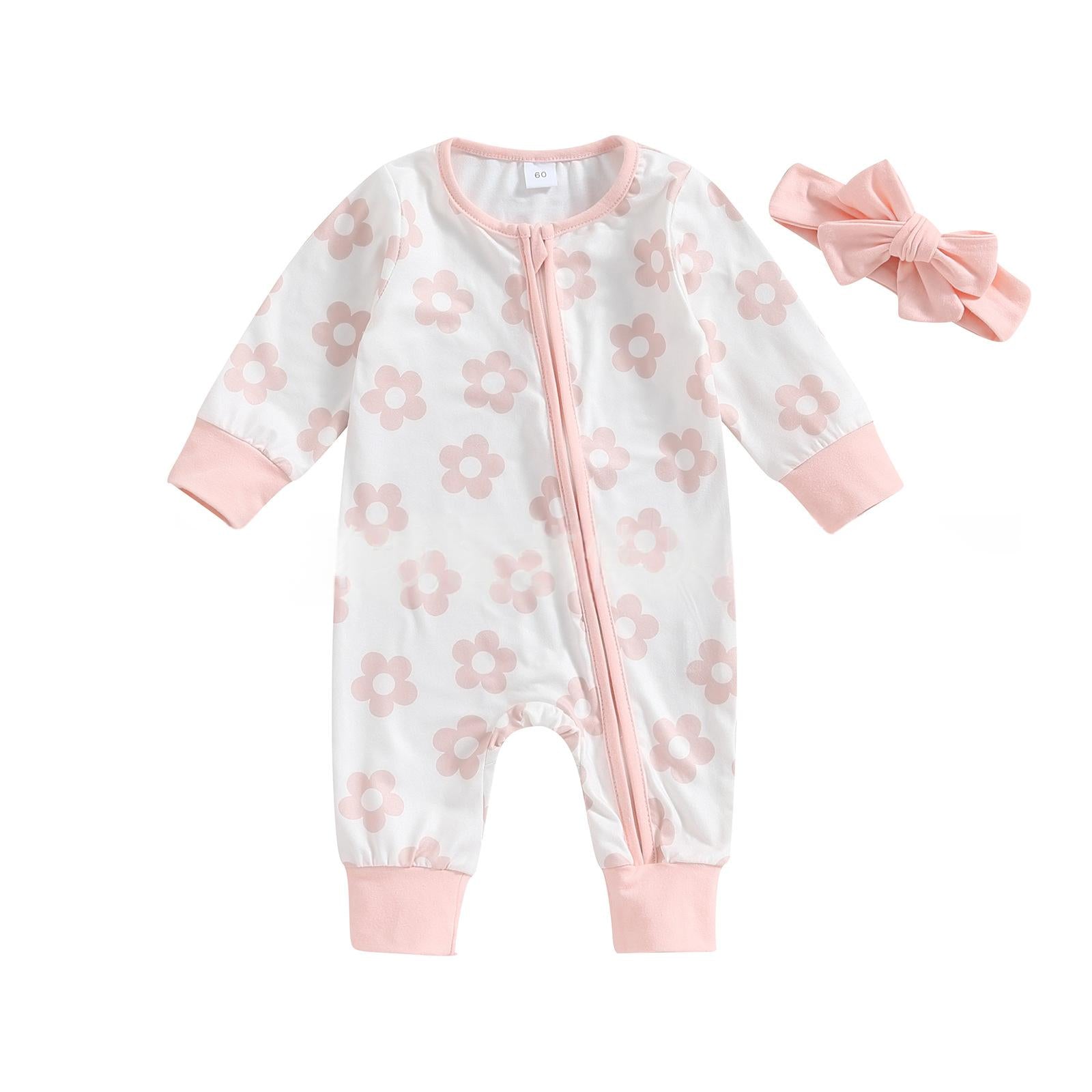 Combinaison zippée à imprimé fleuri — bébé fille