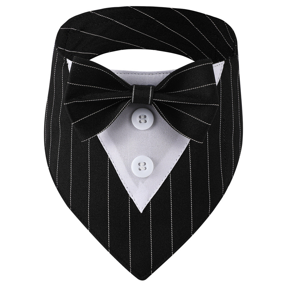 Bandana chien façon smoking — nœud papillon amovible — coloris