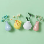 Mini vases magnétiques en céramique, lot de cinq — coloris