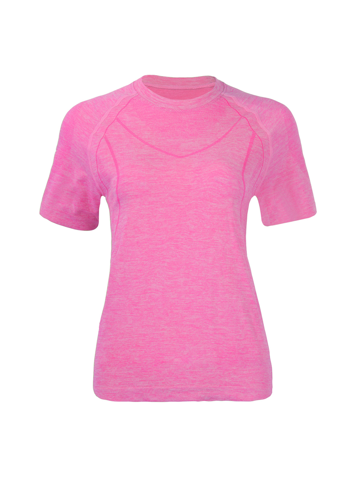 T-shirt de sport sans coutures — maille respirante chinée
