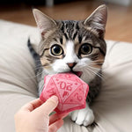 Dé à vingt faces en peluche à l’herbe à chat
