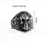 Bague homme tête de mort en acier inoxydable