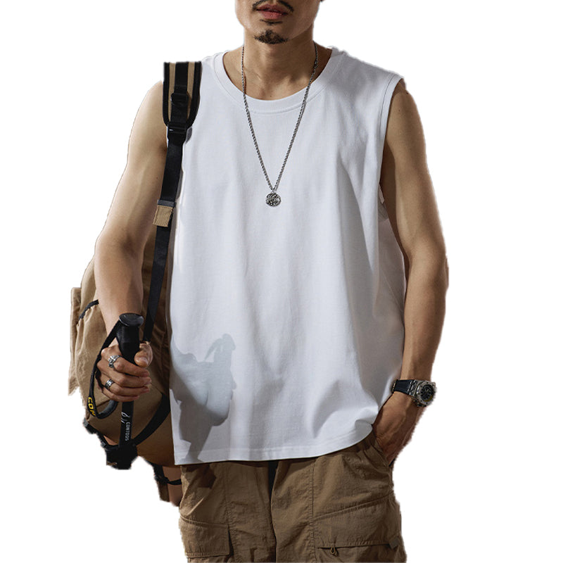 Débardeur homme uni, coupe ample — coton d’été