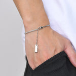 Bracelet maille box en acier inoxydable — 19 ou 21 cm, mixte