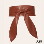 Ceinture large à nouer, longs pans en ruban — coloris