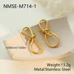 Boucles d'oreilles nœud en fil doré